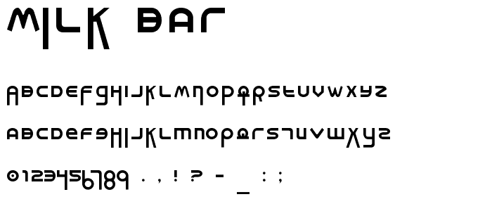Milk Bar font